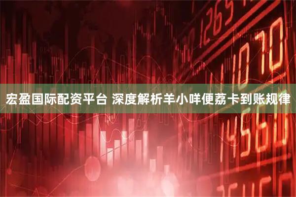 宏盈国际配资平台 深度解析羊小咩便荔卡到账规律