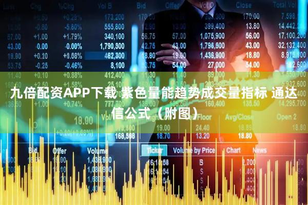 九倍配资APP下载 紫色量能趋势成交量指标 通达信公式（附图）